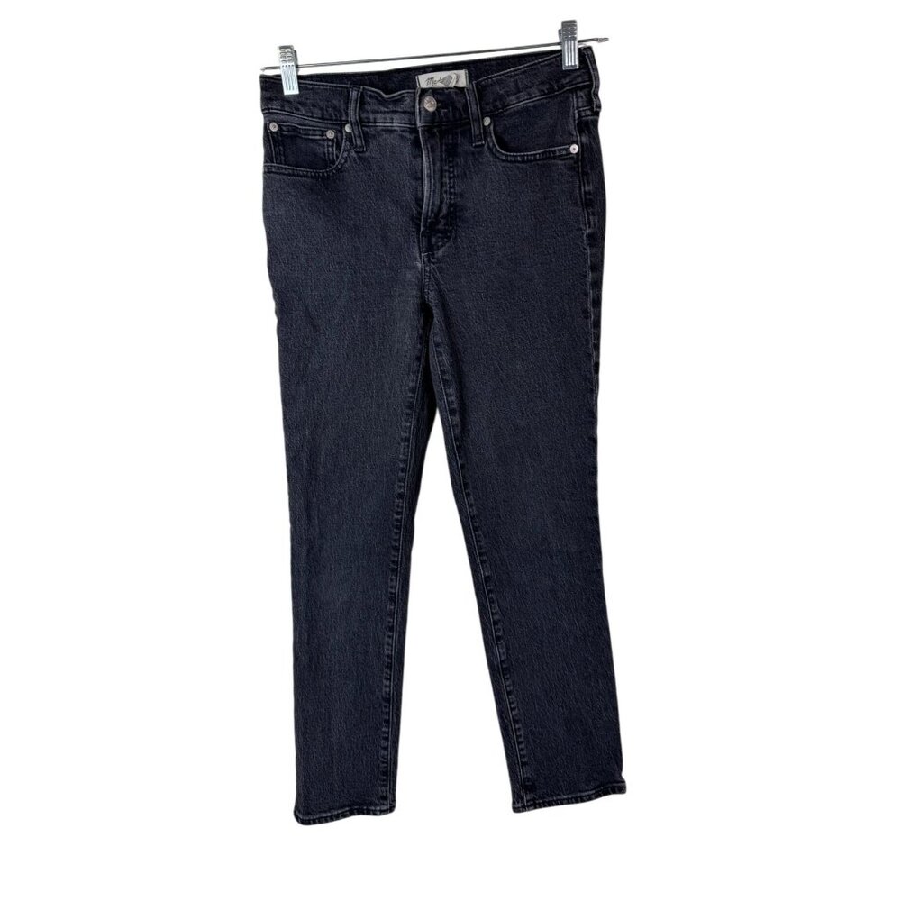 Madewell The Mid Rise Perfect Vintage Black Gray Jeans Size 26 x27 Classic
